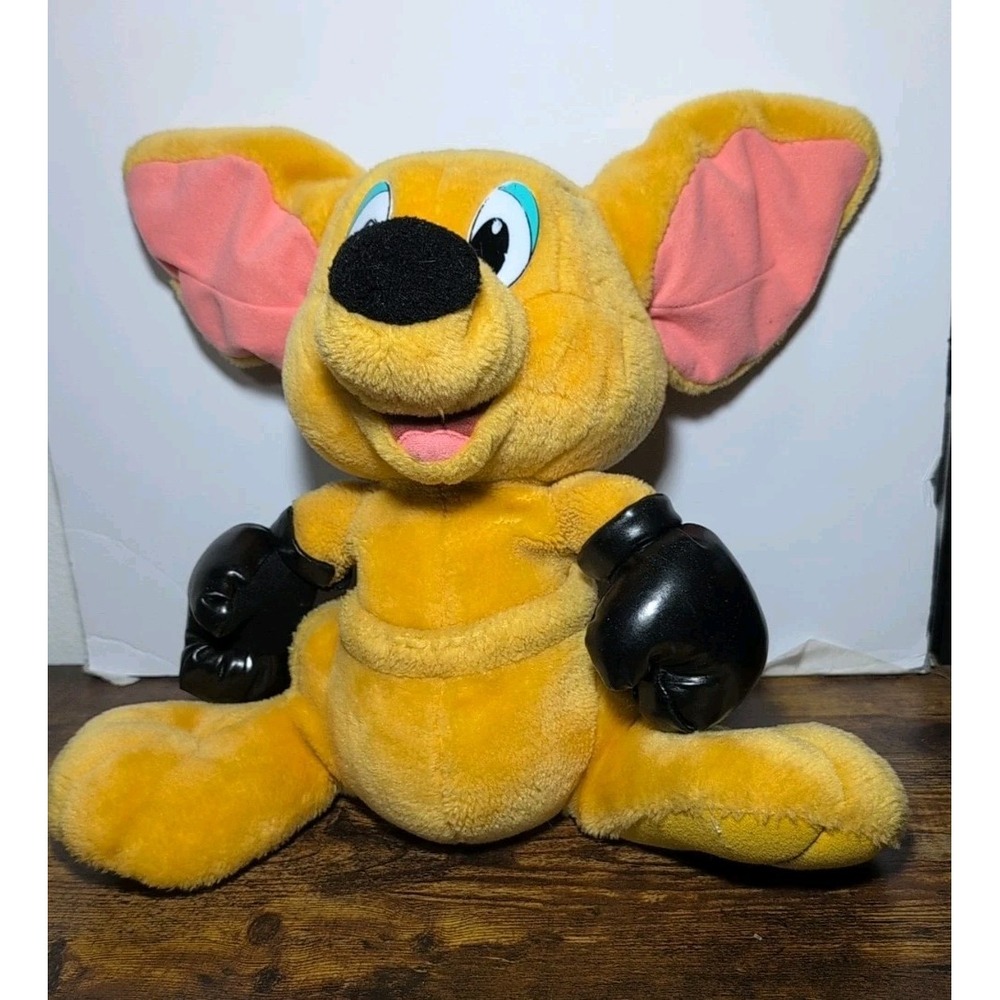 Vintage Boxing Yellow Kangaroo Plush Boxing Gloves Fighter Boxer by ACE Aussie